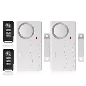 2 Battery Power Indoor Use Window Door Alarm Magnetic Sensor Open Trigger Loud - Picture 1 of 12