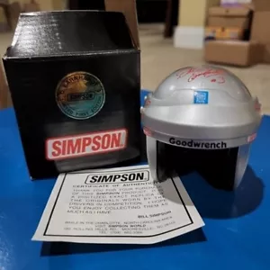 Simpson Dale Earnhardt #3 Limited First Edition Silver Mini Helmet - Picture 1 of 10