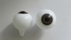 Eyes Glass Blown Brown 34 MM Brown Mouth Blown Eyes for Antique Doll - Picture 1 of 1