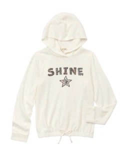 IT'S OUR TIME Girls Large 14 Hacci Sequin Sparkle Star Shine Hoodie Sweater NWT - Picture 1 of 2