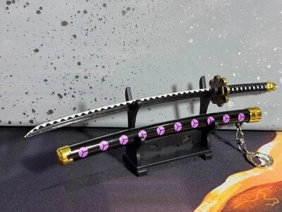 Mini espada japonesa Katana Samurai - SHUSUI de suporte de chaveiro lâmina de uma peça - Imagem 1 de 4