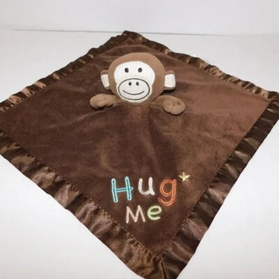 Manta de seguridad de felpa Circo Brown Monkey HUG ME Baby Lovey Nunu chupete Foto 1 de 4