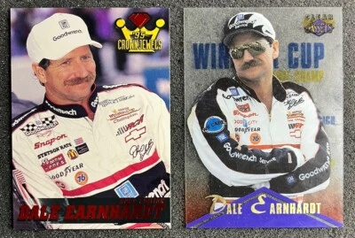 (2) Dale Earnhardt lot 1995 Crown Jewels #1 & 1996 Classic Clear #64 - Image 1 of 2