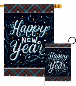 Bring New Year Garden Flag Winter Decorative Small Gift Yard House Banner - Imagen 1 de 17