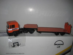 MAN F 90 2-ACHS GOLDHOFER TIEFLADER BAURENT #4125.3 CONRAD 1:50 OVP LIMITED - Picture 1 of 2
