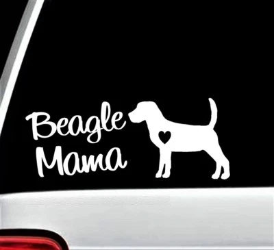 Beagle Mama Decal Sticker for Car Window Surface Pet BG176 Hunting Rabbit Dog - Image 1 of 3