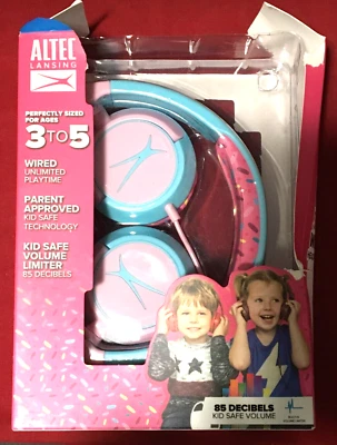 Altec Lansing Kid's Wired Over-Ear Headphones - Pink and Blue 3-5 - Image 1 of 2