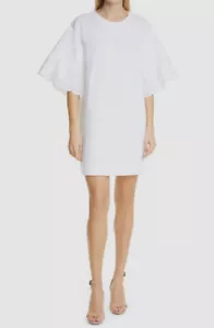 $350 See By Chloe Women's White Crew-Neck 3/4-Sleeve Lace T-Shirt Dress Size XS - Picture 1 of 4