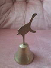 Vintage Handmade Brass Bell With Turtle Handle