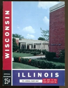 1956 Wisconsin v Illinois Football Program 11/17 Ray Nitschke Ex/MT 43750 - Bild 1 von 4