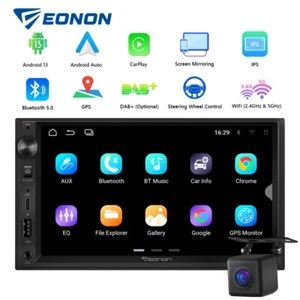 CAM+Eonon 7" Android Auto 13 Double Din Car Play GPS Stereo Radio Headunit Audio - Picture 1 of 19