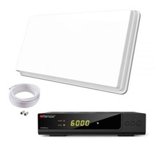 1 Teilnehmer HDTV Sat Anlage Flachantenne Megasat D1 Opticum HD X300 plus