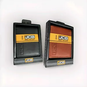 Wallet Leather RFID JCB Mens Zip Contactless Card Blocking Black Or Brown - Picture 1 of 11