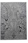TRANSFORMERS ARMADA #7 Original Art STAR SABER Optimus Prime Megatron