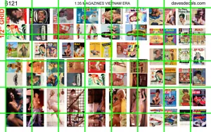 6121 DAVE'S AUFKLEBER GLÄNZEND KUNSTPAPIER VIETNAM-ÄRA HERRENZEITSCHRIFTEN COMICS ANDERE - Bild 1 von 5