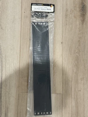 2U Flat Spacer Blank Filler Panel Kendall Howard 1901-1-101-02 - Image 1 of 3