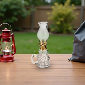 2pcs Chamber Oil Lamp - Glass Kerosene Oil Lamps - Vintage Hurricane Lantern - Picture 1 of 12