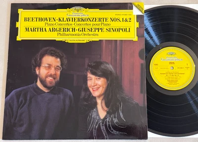 BEETHOVEN Piano Concertos MARTHA ARGERICH SINOPOLI 1986 ED1 DGG DIGITAL LP MINT - Image 1 of 3