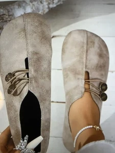 Weiche und flexible Damen-Flats breite Zehenpartie Karton Größe 10 Medium - Bild 1 von 5