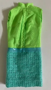 Vintage Barbie Julia 1969 RARE Neon Green Variation Brrr-Furrr Dress #1752 - Picture 1 of 2