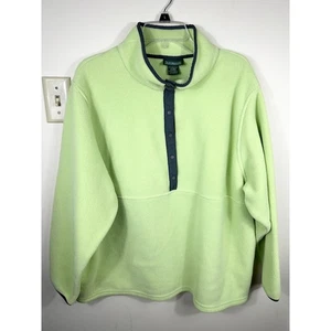 LL Bean 1/2 Snap Polar Pullover Sudadera Para Mujer 2X Verde Lima Gorpcore Acogedora - Imagen 1 de 10