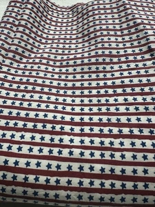 3 Yards Of Cotton Fabric /Stars And Stripes - Picture 1 of 2