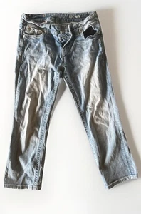 Miss Me Blue Straight Jeans with Whiskering Standard Crop Size 31 Women’s Denim - Picture 1 of 11