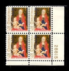 Christmas Issue Plate Block 1966 - Picture 1 of 1