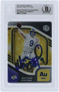 Matthew Stafford Rams Signed 2021 Panini Elements #19 #/250 BAS Fanatics Card - Picture 1 of 2