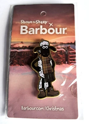 BARBOUR - "Shaun the Sheep" pin badge. Christmas 2024. BRAND NEW. - Image 1 of 2