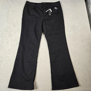 Stitch Star Jeans Womens Size 20 Black High Rise Flare Button Fly Tags Rock Goth - Picture 1 of 12
