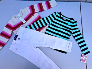 NEW lot 3 Girls Clothes 3T Sweater Gap Jeans Pants T-shirt Church Wedding Party - Picture 1 of 7