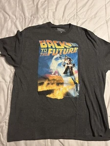 Back To The Future Movie Poster T Shirt OFFICIAL  2XL XL Doc Brown Marty McFly - Picture 1 of 4