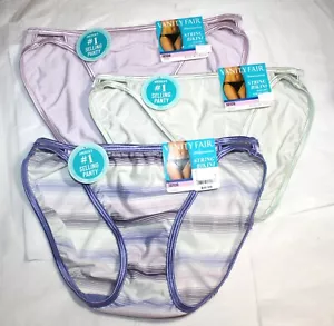 Neu mit Etikett 3er-Set Vanity Fair Illumination String-Bikini 18108 grün gestreift flieder M - Bild 1 von 5