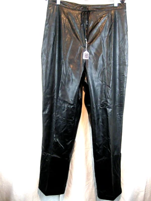 Pantalones para mujer Mountain Lake negros de imitación de cuero forrados de nailon talla 14 (32x30x13r) Foto 1 de 4