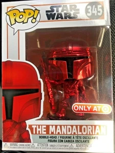Funko Mandalorian Red Chrome Star Wars #345 Target Exclusive ships fast - Picture 1 of 4