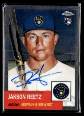 2022 Topps Chrome Plat Anniv. Jakson Reetz Rookie Auto Milwaukee Brewers - Image 1 of 2