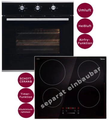 PKM Einbauherd Set EBO6/60AF+Midea EF7454BJ1A / B-WARE - Bild 1 von 4