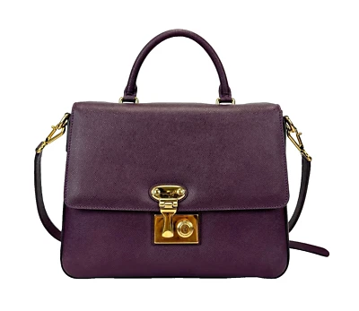 Bolso Bandolera DOLCE & GABBANA Miss Linda Cuero Saffiano Púrpura Foto 1 de 4