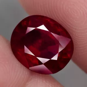 ES 7.51 ct. Rubí Natural Oval Rojo Mozambique - Imagen 1 de 6