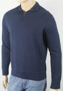 Polo Ralph Lauren Blue Herringbone 1/2 Half Zip Sweater Navy Pony NWT $125 - Picture 1 of 1