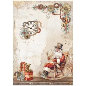Stamperia A4 RICE PAPER - GEAR UP FOR CHRISTMAS - SANTA CLAUSE - Bild 1 von 1