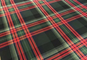 RALPH LAUREN NAVY HUNTER "HANLEY PLAID" WOOL BLEND TARTAN PLAID FABRIC - Picture 1 of 3