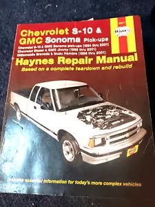Haynes Repair Manual, Chevrolet S-10 & GMC Sonoma Pick-up 1994-2001 - Foto 1 di 2