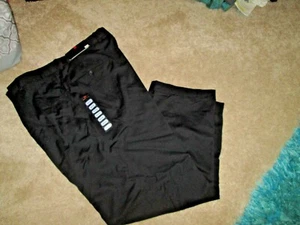 NWT * MEN'S MEMBER'S MARK BLACK PLEATED / CUFFED DRESS PANTS 38 X 30 - Picture 1 of 5