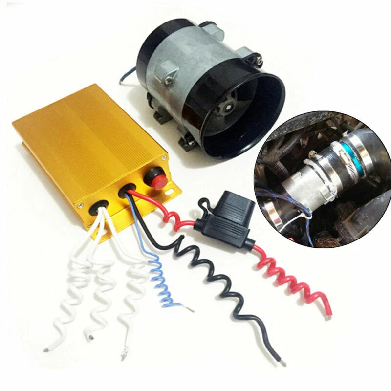 12V Auto Kfz-Turbolader Kompressor Lüfter Luftdruck Verstärker w/ Steuergerät - Image 1 of 1