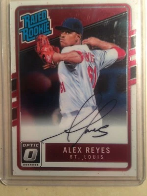 ALEX REYES 2017 Donruss Optic Rated Rookie Auto Cardinals - Image 1 of 4