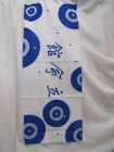 Asian Scarf White with Blue Detail New 