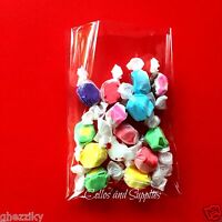 500 Pcs 5x4x15 Clear Side Gusseted Poly Cello Bags Good for Candy Cookie Bakery