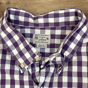 J Crew Shirt Mens XL Poplin Purple Gingham Plaid Button Down - Picture 1 of 7